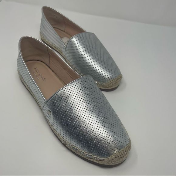 Kate Spade | Gianna Silver Espadrilles womens size 10m - Picture 6 of 17